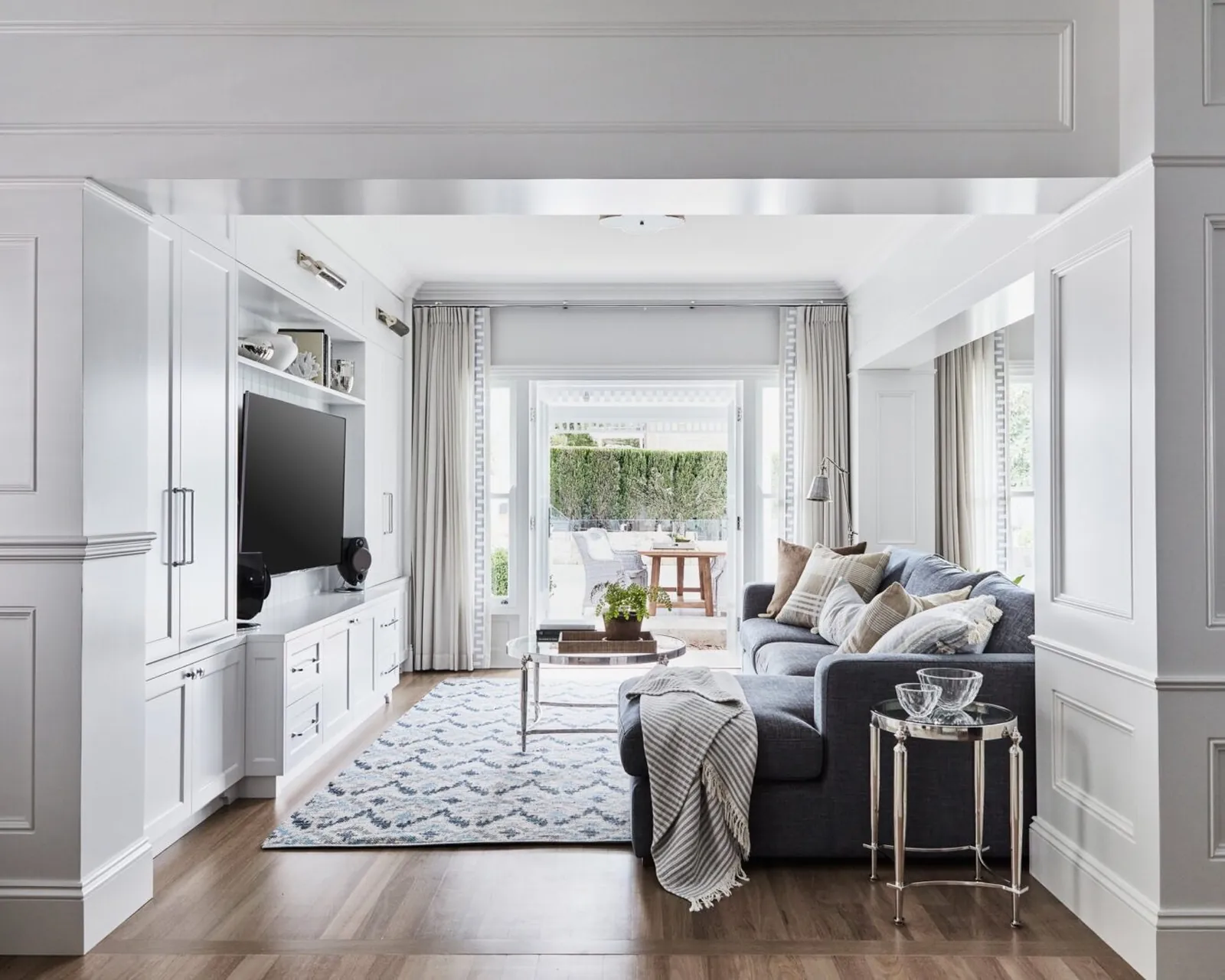 Panelled living room with built-in joinery, Concord